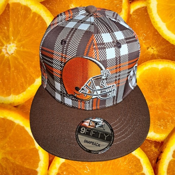 New Era Other - New Era 9FIFTY NFL Cleveland Browns Plaid Snapback‎ Hat Cap Adjustable Men's